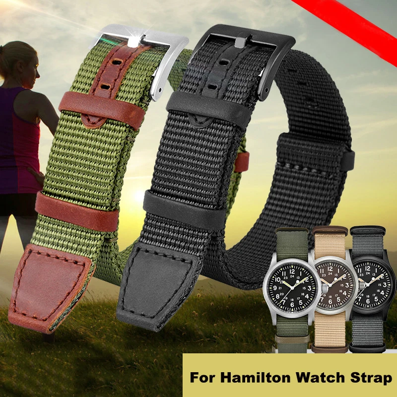 Suede Strap Watch - Hoge kwaliteit Nylon 20mm 22mm Horlogeband