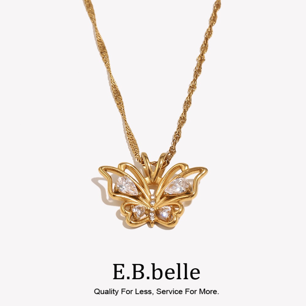 Butterfly Clasp Deployant - E.B. Belle Sieraden Roestvrij Staal 18K