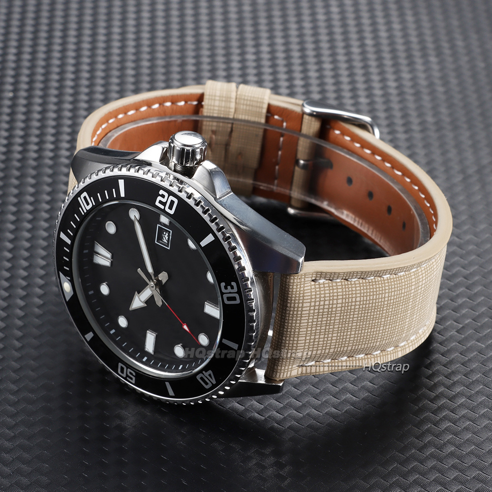 Leren horlogeband met geruit p - Suede Strap Watch recensie en prijs