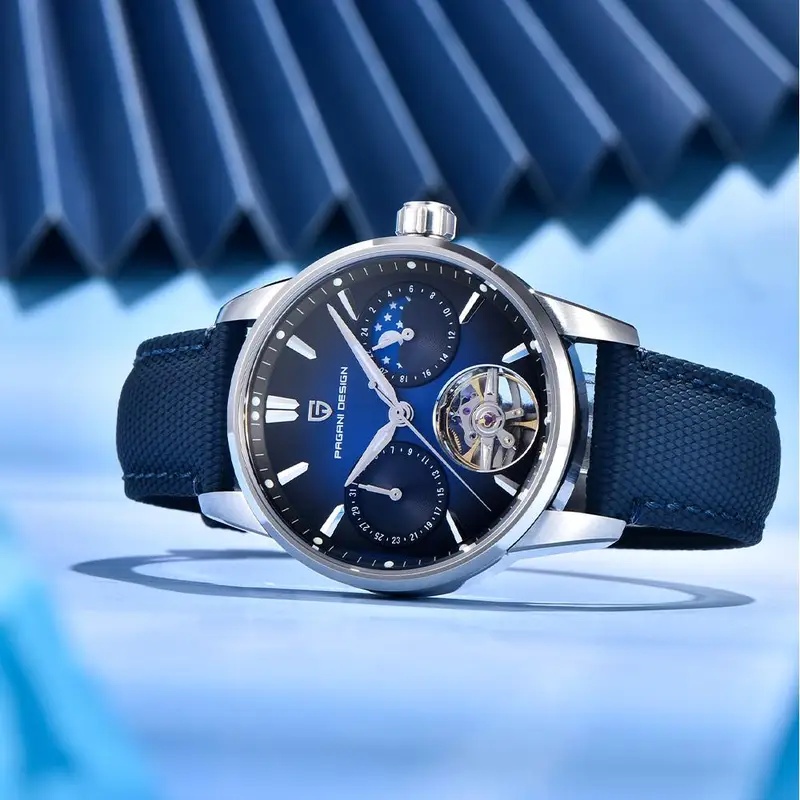 Luxe heren automatisch horloge - Canvas Strap Watch recensie en prijs