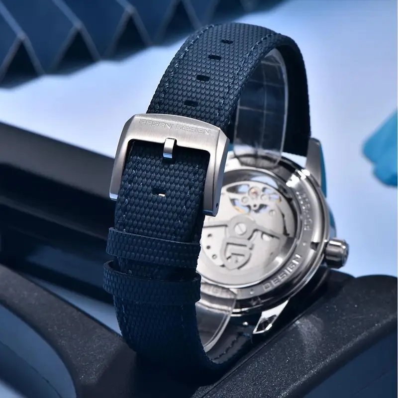 Luxe heren automatisch horloge - Canvas Strap Watch recensie en prijs
